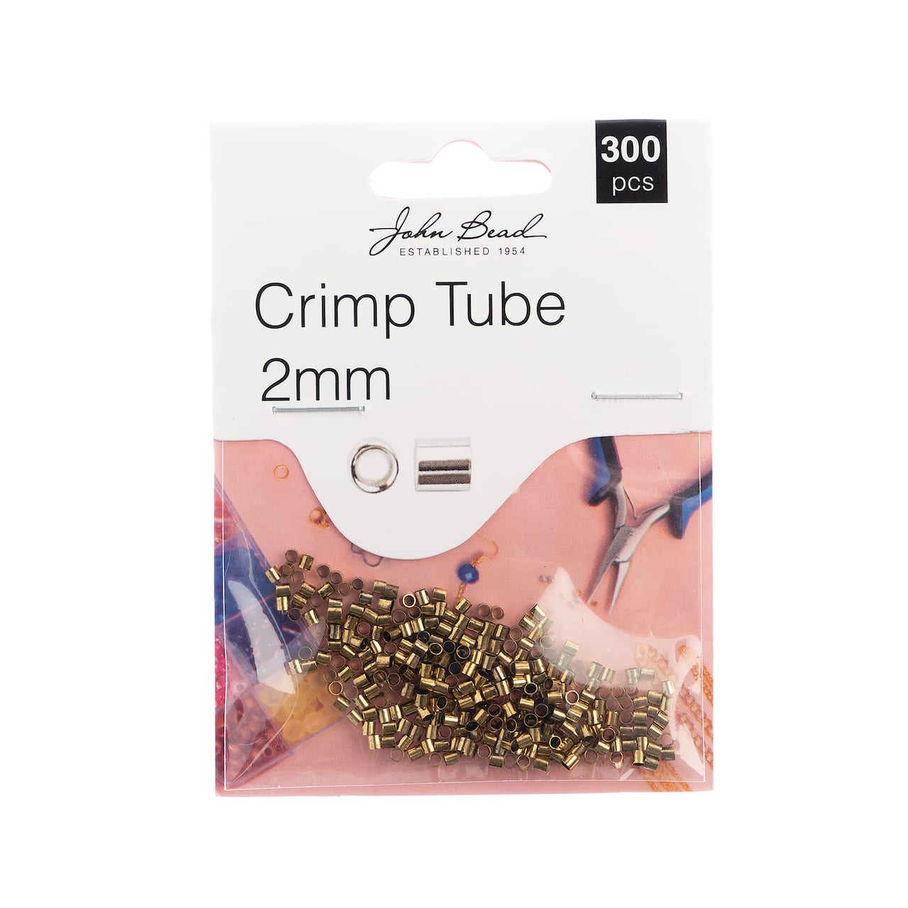 John Bead Must Have Findings 2mm Crimp Tubes, 300ct.